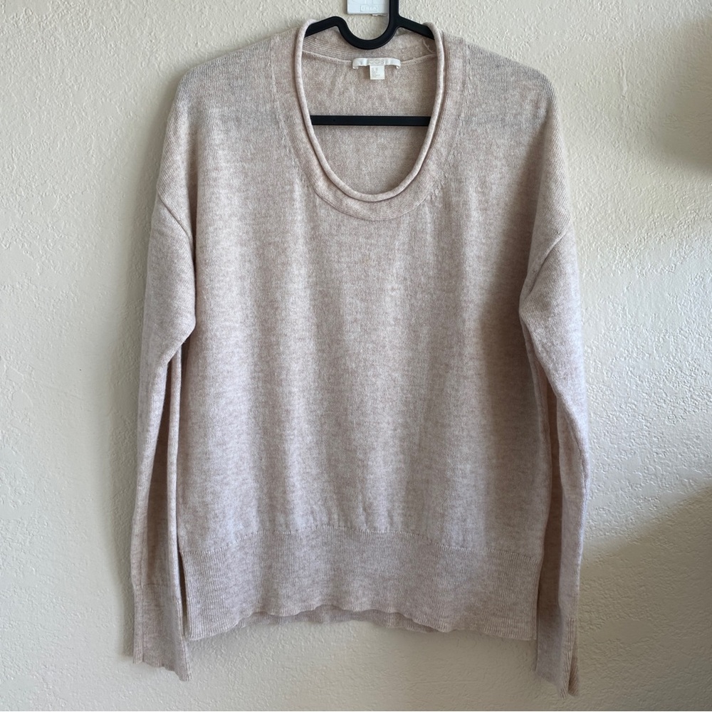 COS WOOL-CASHMERE KNITTED SWEATER Beige melange size xs